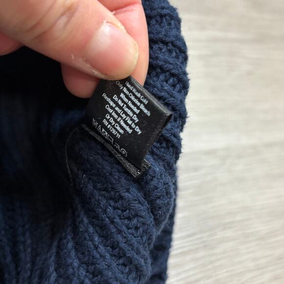 Jenni Kayne Cotton Knit Fisherman Sweater Women's Large Cottagecore Preppy - Picture 8 of 9